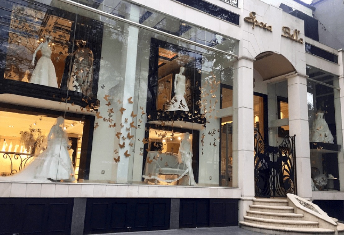 Fachada boutique Sposa Bella Brides en Polanco